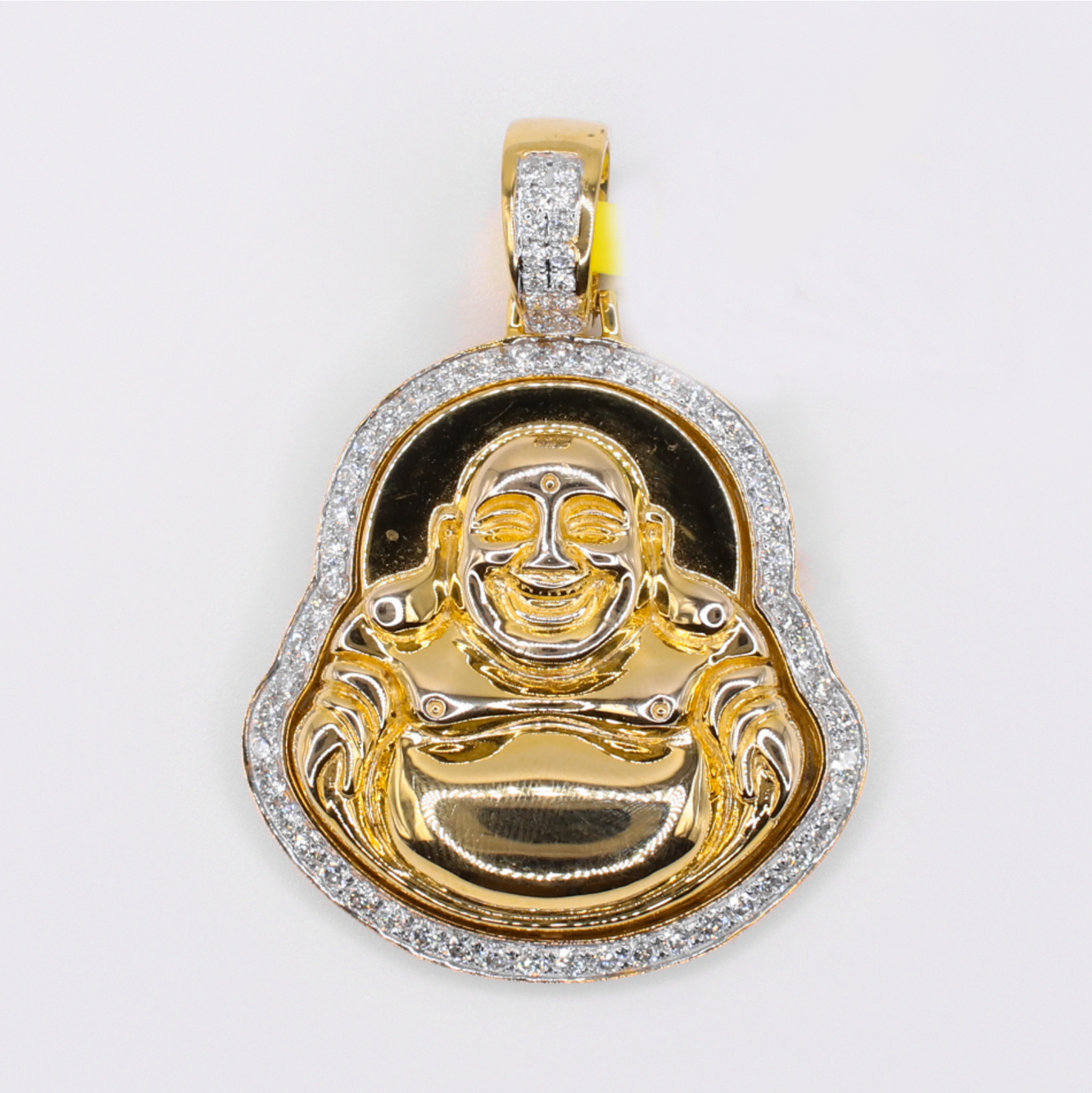 10k Gold Diamond Fat Buddha Pendant - 60631