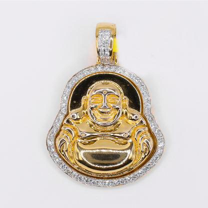 10k Gold Diamond Fat Buddha Pendant - 60631