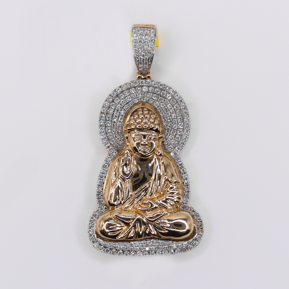10k Gold Diamond Sitting Buddha Pendant - 60654