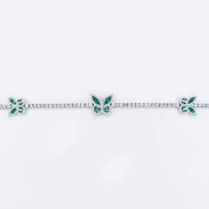 10k Gold 2.5mm Diamond Butterfly Tennis Chain - 10126