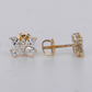 14k Solid Gold VVS Lab Diamond 10mm Butterfly Earrings - 50342