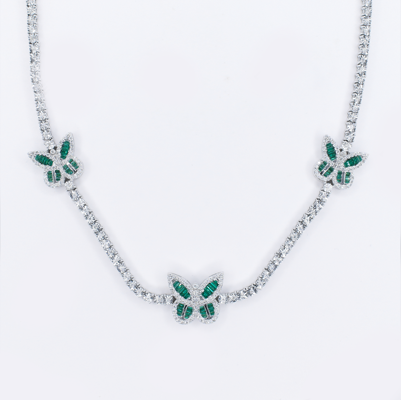 10k Gold 2.5mm Diamond Butterfly Tennis Chain - 10126