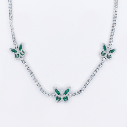 10k Gold 2.5mm Diamond Butterfly Tennis Chain - 10126