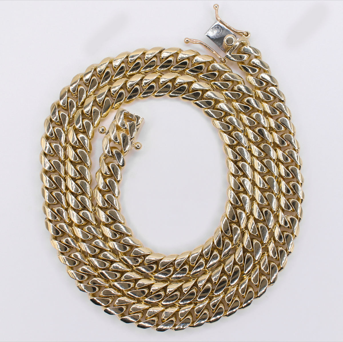 10k Solid Gold 8mm Cuban Chain - 10129
