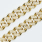 10k Solid Gold 10mm Diamond Flooded Cuban Chain