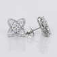 14k Solid Gold 15.5mm Lab Diamond Clover Earrings - 50310
