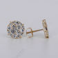 10k Solid Gold VVS Lab Diamond 12.5mm Cluster Earrings - 50344