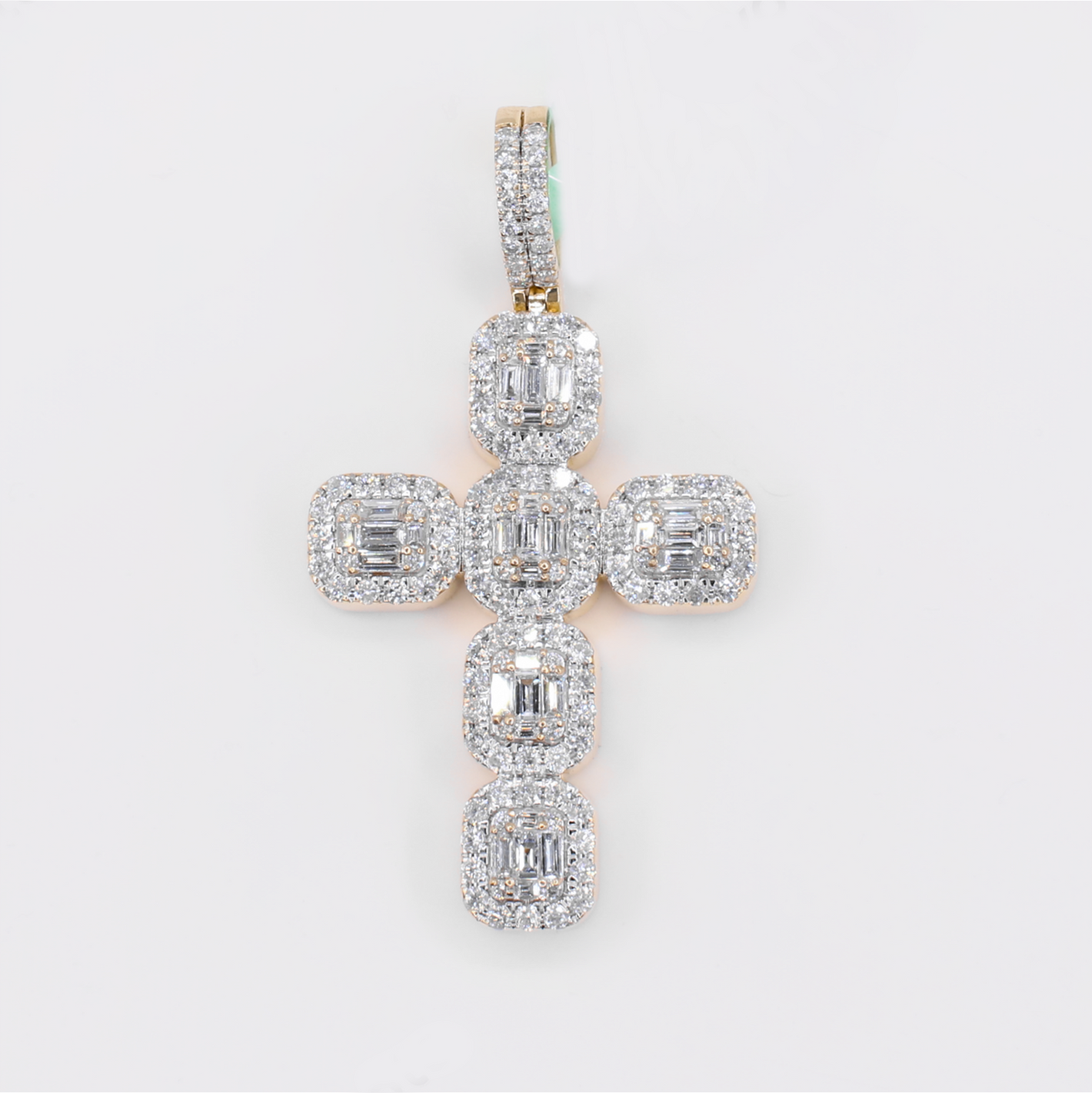 14k Gold Diamond Cross Pendant - 60610