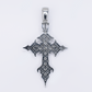 925 Silver VVS Lab Diamond Cathedral Cross Pendant - 60634