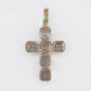 14k Gold Diamond Cross Pendant - 60610
