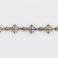 10k Solid Gold Baguette Diamond Cluster Cross Bracelet - 20223