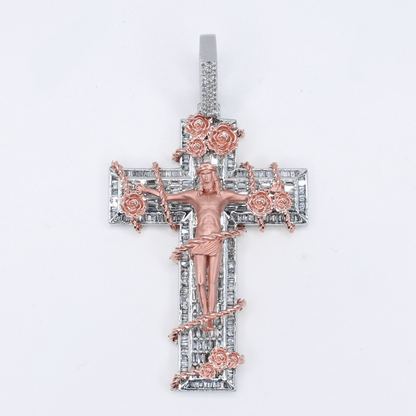 10k Gold Diamond Crucifix Pendant - 60651