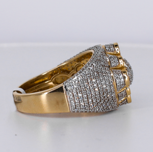 10k Solid Gold Diamond Crown Cluster Ring - 30404