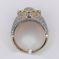 10k Solid Gold Diamond Crown Cluster Ring - 30404