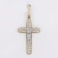 10k Gold Lab Diamond Crucifix Pendant - 60635