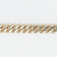 10k Solid Gold 13mm Baguette Diamond Cuban Chain