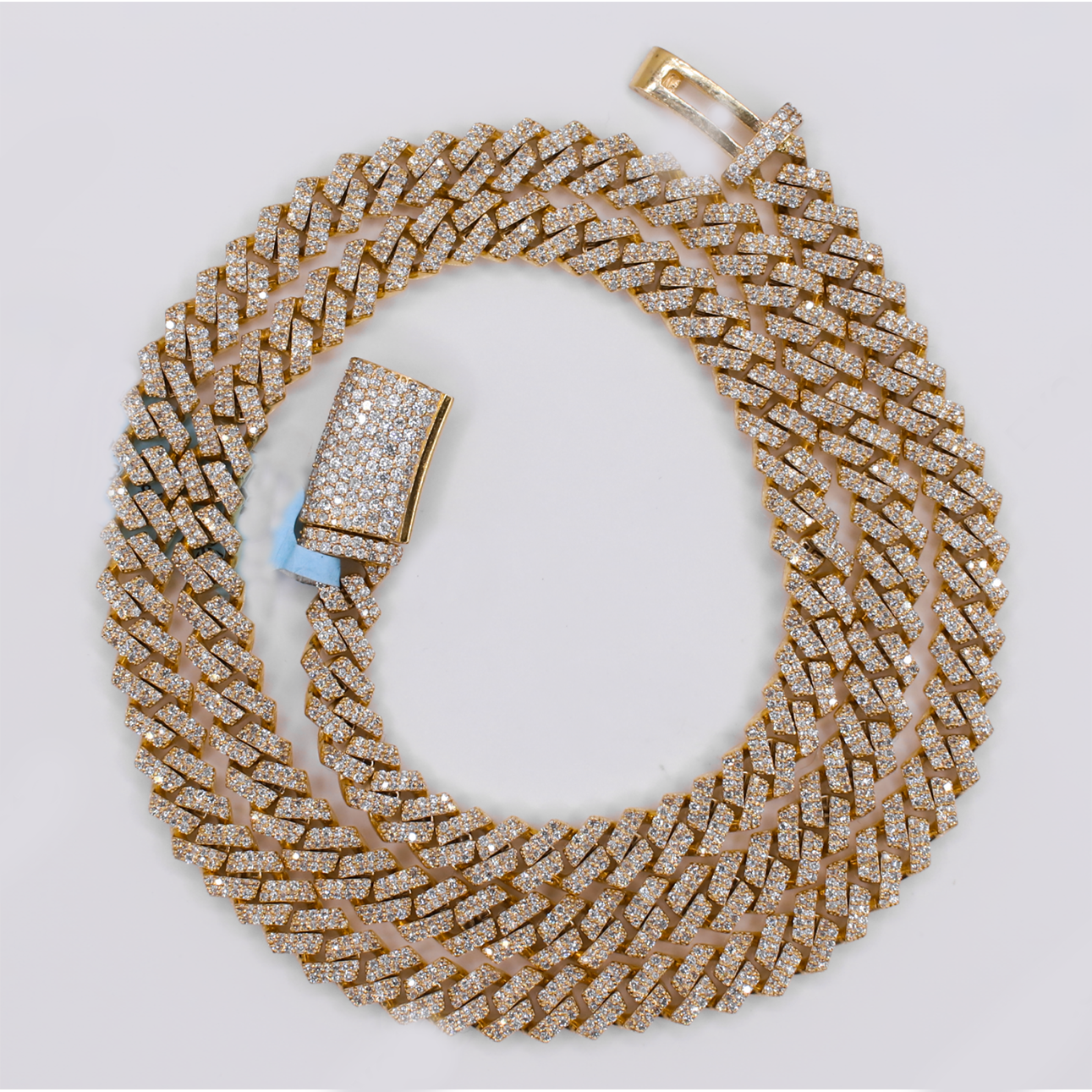 10k Solid Gold 7mm Diamond Cuban Chain - 10120