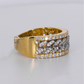 10k Solid Gold Diamond Cuban Men's Band - 30378
