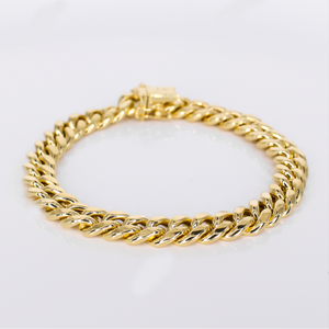 14k Hollow Gold Cuban Bracelet - 20211