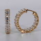 14k Solid Gold VVS Lab Diamond Hoop Earrings - 50357