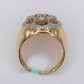 14k Solid Gold Illusion Diamond Cluster Ring - 30401