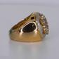 14k Solid Gold Illusion Diamond Cluster Ring - 30401