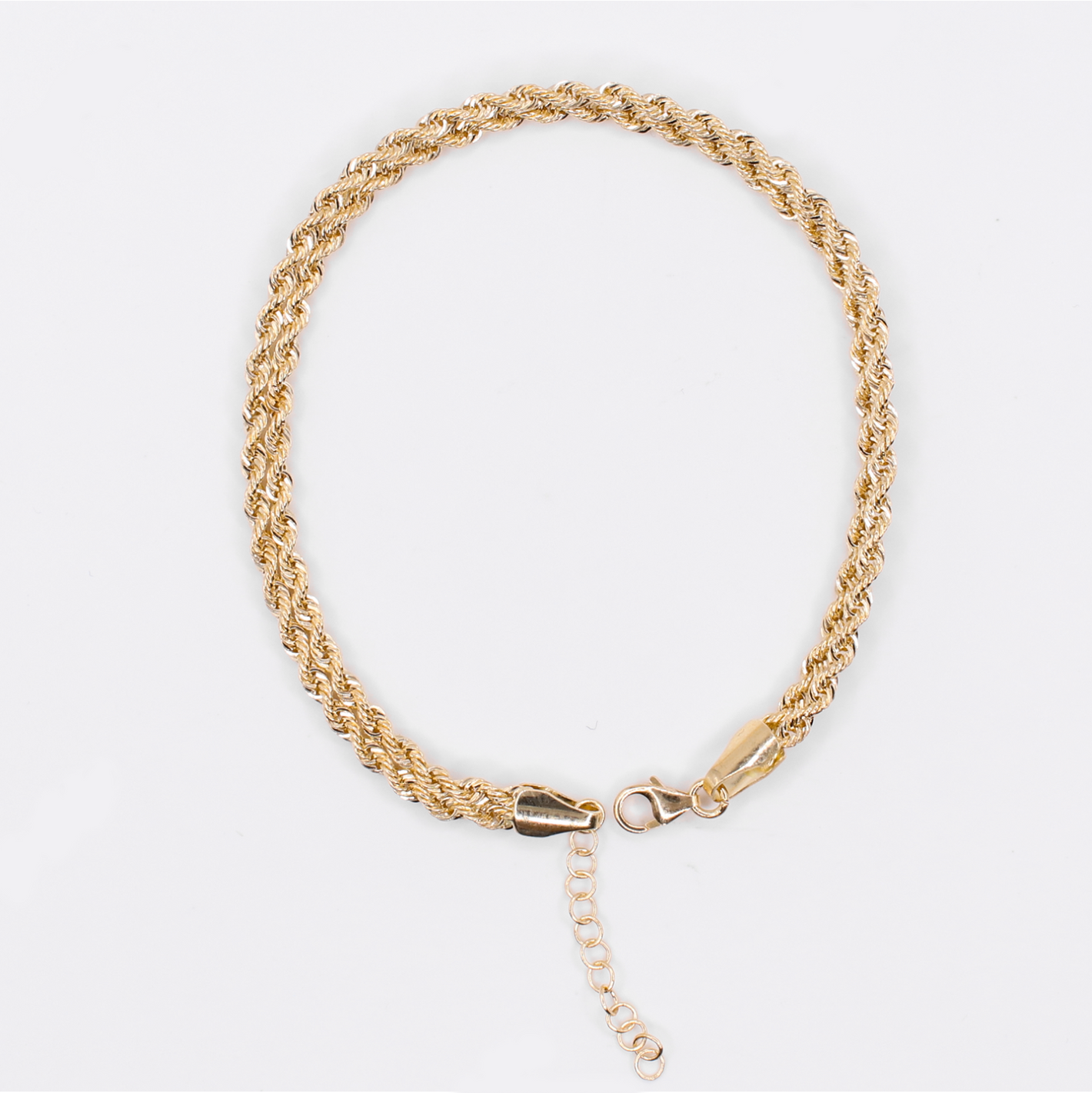 18k Solid Gold Double Rope Bracelet - 20216