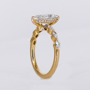 14k Solid Gold VS Diamond Tear Drop Ring - 30345