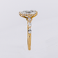 14k Solid Gold VS Diamond Tear Drop Ring - 30345