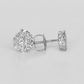 14k Solid Gold VVS Lab Diamond 8mm Cluster Earrings - 50337