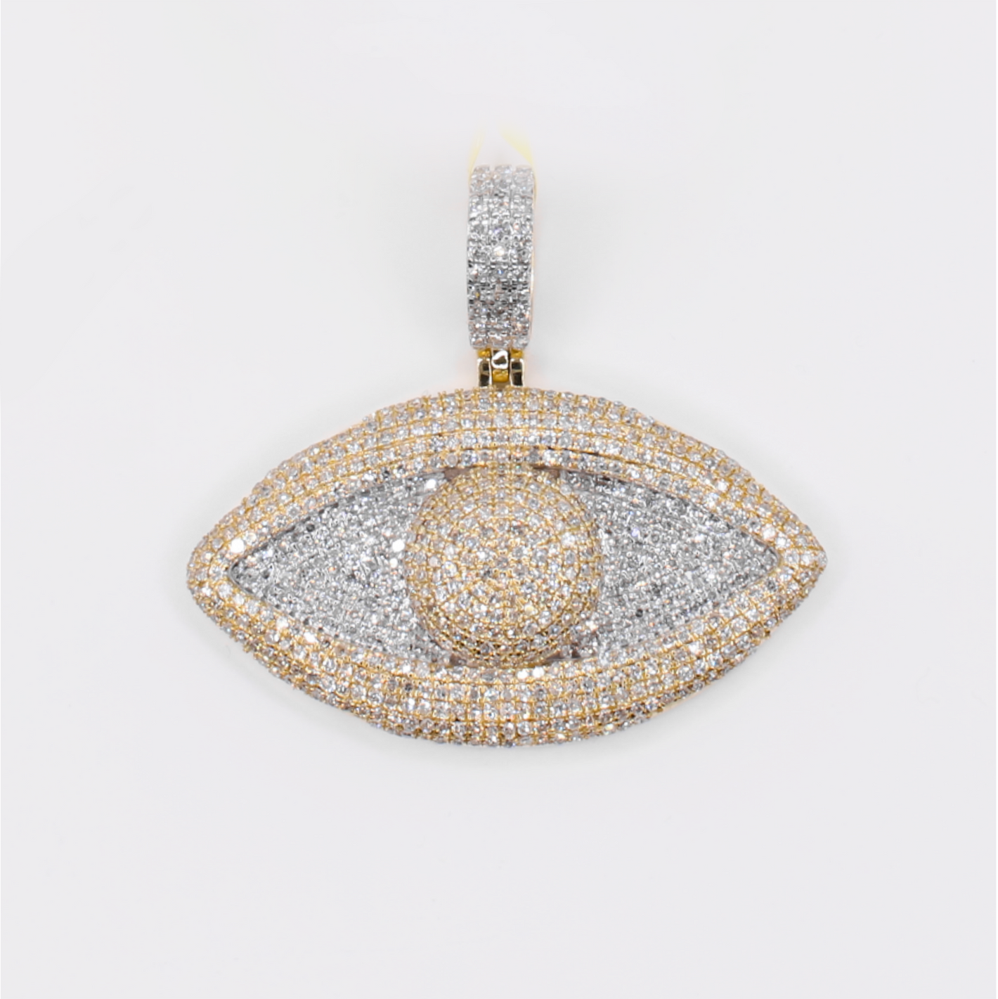 10k Gold Diamond Evil Eye Pendant - 60596