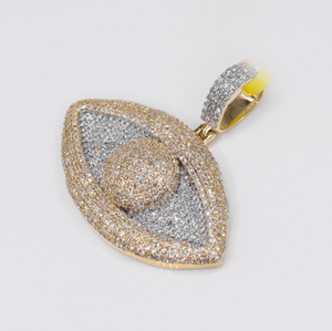 10k Gold Diamond Evil Eye Pendant - 60596
