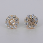 14k Solid Gold 10.4mm VVS Lab Diamond Flower Earrings - 50353