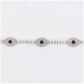 10k Gold Diamond 3 Evil Eye Tennis Illusion Bracelet - 20224