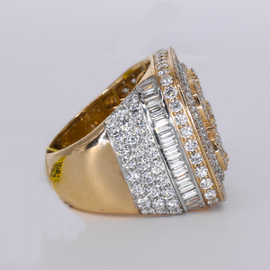 10k Solid Gold Lab Diamond Square Ring - 30382