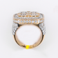 10k Solid Gold Lab Diamond Square Ring - 30382