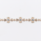 14k Solid Gold Diamond Cross Bracelet - 20236