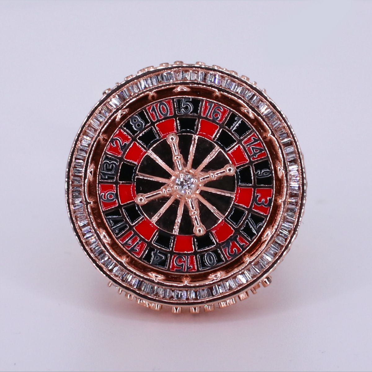 10k Solid Gold Diamond Custom Roulette Ring - 30394