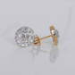 14k Solid Gold 11mm Lab Diamond Baguette Earrings - 50321