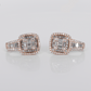 14k Solid Gold VS1 Diamond Huggie Earrings - 50307