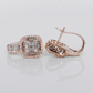 14k Solid Gold VS1 Diamond Huggie Earrings - 50307
