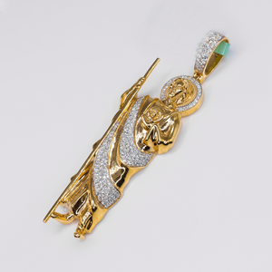 14k Solid Gold Diamond St. Jude Pendant - 60591