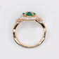 18k Solid Gold Diamond & Ruby Ring - 30369