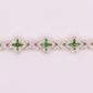 10k Gold Natural Diamond 10.5mm Clover Bracelet - 20221