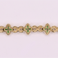 10k Gold Natural Diamond 10.5mm Clover Bracelet - 20221
