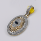 10k Solid Gold Diamond Hamsa Pendant - 60567