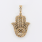18k Gold Diamond Hamsa Pendant - 60639