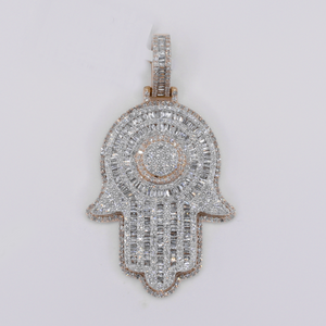 10k Gold Diamond Hamsa Pendant - 60664