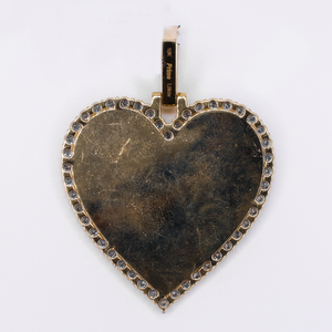 10k Gold Diamond Heart Picture Pendant - 60665