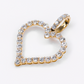 10k Solid Yellow Gold Lab Diamond Heart Pendant - 60564